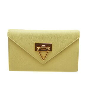 Bottega Veneta bi fold long wallet yellow leather